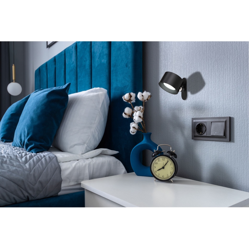 Globo - Candeeiro de mesa táctil LED com regulação 4em1 LED/4W/5V 3000/4000/5000K 1200 mAh preto