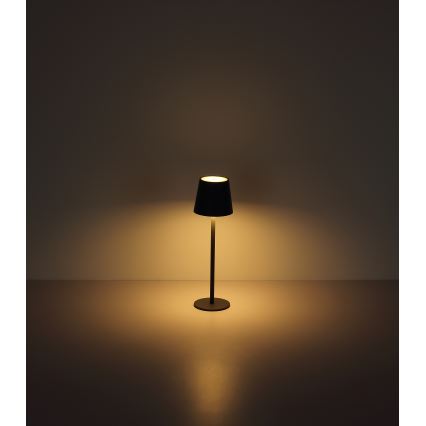 Globo - Candeeiro de exterior LED tátil regulável LED/3W/3,7V IP44 1800mAh + USB preto