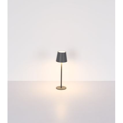 Globo - Candeeiro de exterior LED tátil regulável LED/3W/3,7V IP44 1800mAh + USB preto