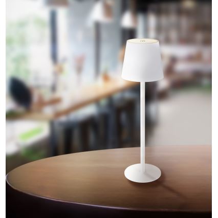 Globo - Candeeiro de exterior tátil LED regulável LED/3W/3,7V IP44 1800 mAh USB branco