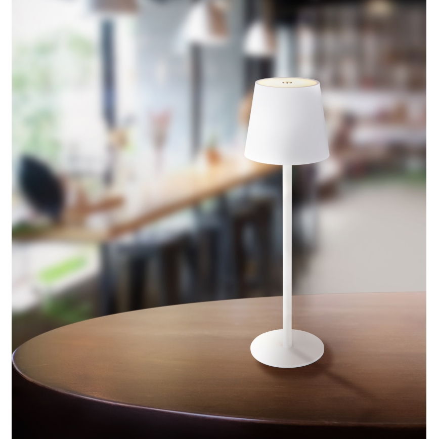Globo - Candeeiro de exterior tátil LED regulável LED/3W/3,7V IP44 1800 mAh USB branco