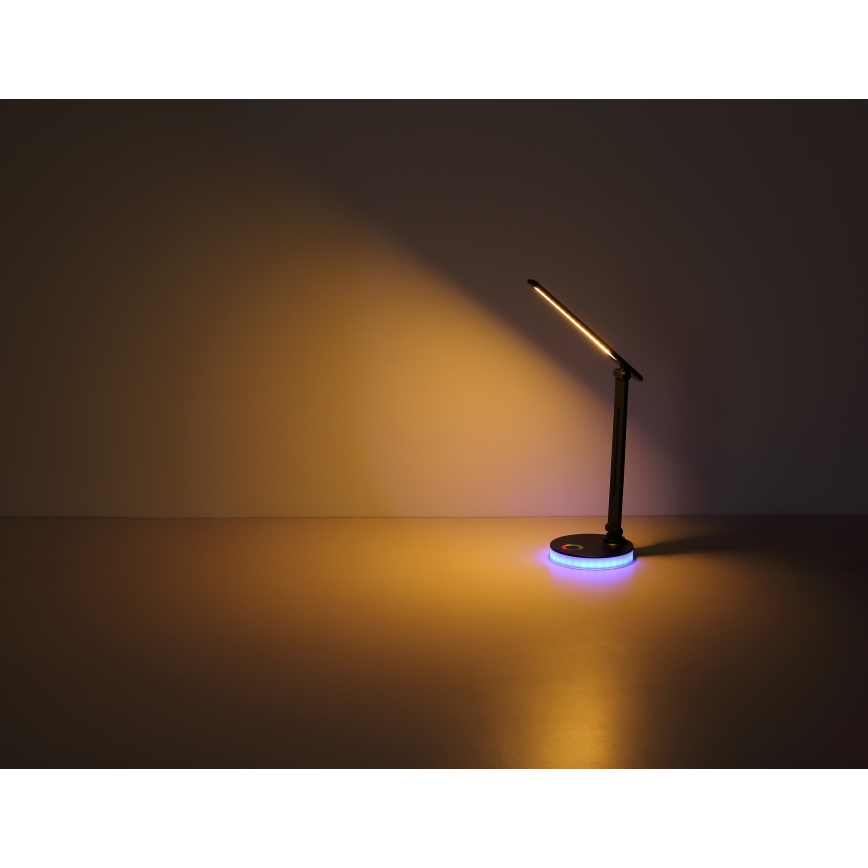 Globo - Candeeiro de mesa LED RGBW táctil com regulação LED/5W/230V + LED/2W 2700K/4000K/6500K preto