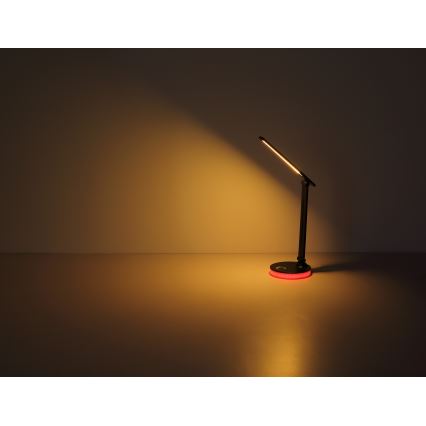 Globo - Candeeiro de mesa LED RGBW táctil com regulação LED/5W/230V + LED/2W 2700K/4000K/6500K preto