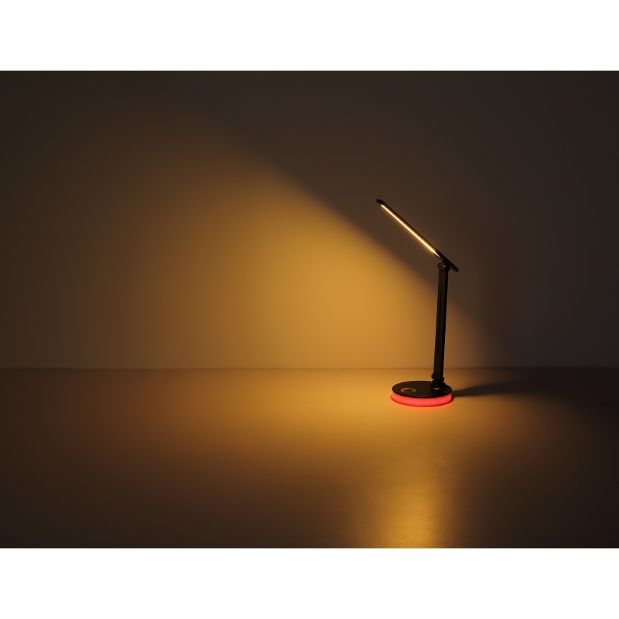 Globo - Candeeiro de mesa LED RGBW táctil com regulação LED/5W/230V + LED/2W 2700K/4000K/6500K preto