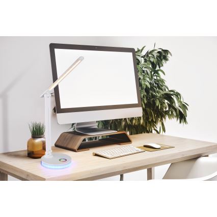 Globo - Candeeiro de mesa LED RGBW táctil com regulação LED/5W/230V + LED/2W 2700K/4000K/6500K branco