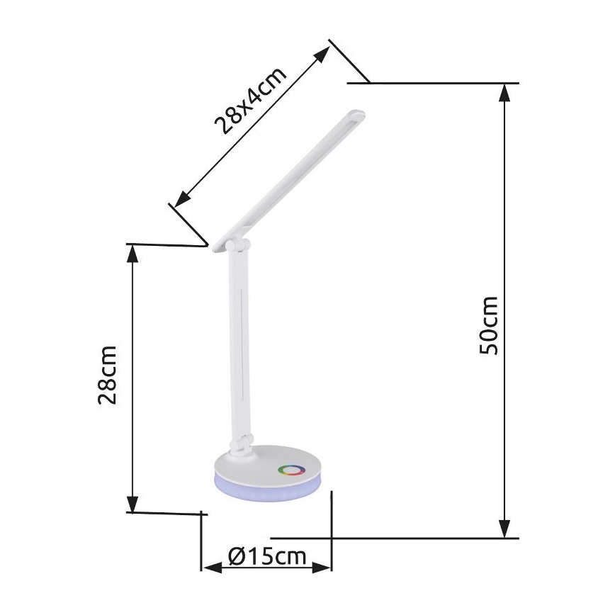 Globo - Candeeiro de mesa LED RGBW táctil com regulação LED/5W/230V + LED/2W 2700K/4000K/6500K branco