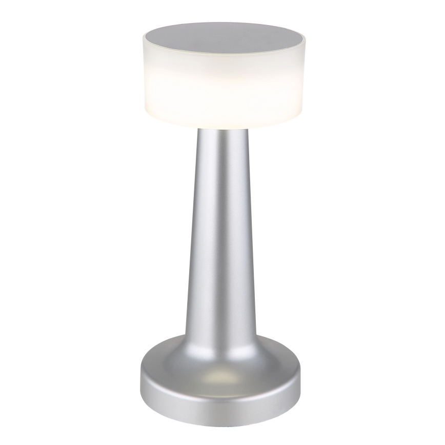 Globo - Candeeiro de mesa tátil LED com regulação LED/1W/3,7V 2700K/4000K/6500K 800 mAh USB cromado mate