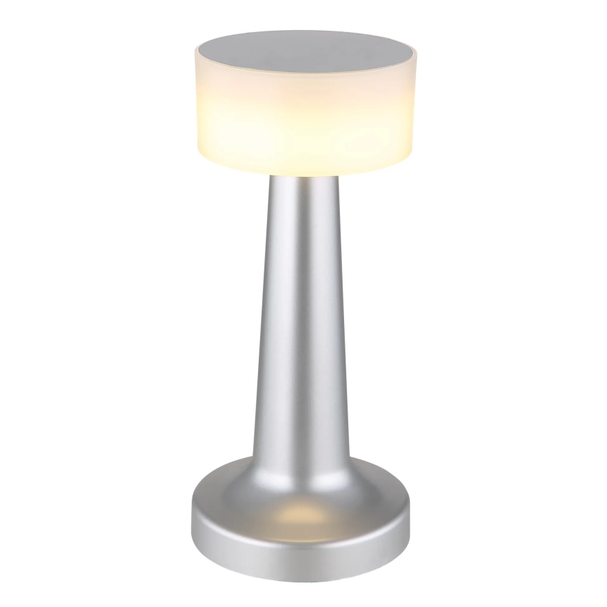 Globo - Candeeiro de mesa tátil LED com regulação LED/1W/3,7V 2700K/4000K/6500K 800 mAh USB cromado mate