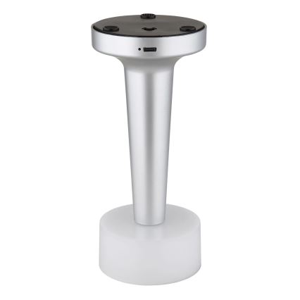 Globo - Candeeiro de mesa tátil LED com regulação LED/1W/3,7V 2700K/4000K/6500K 800 mAh USB cromado mate