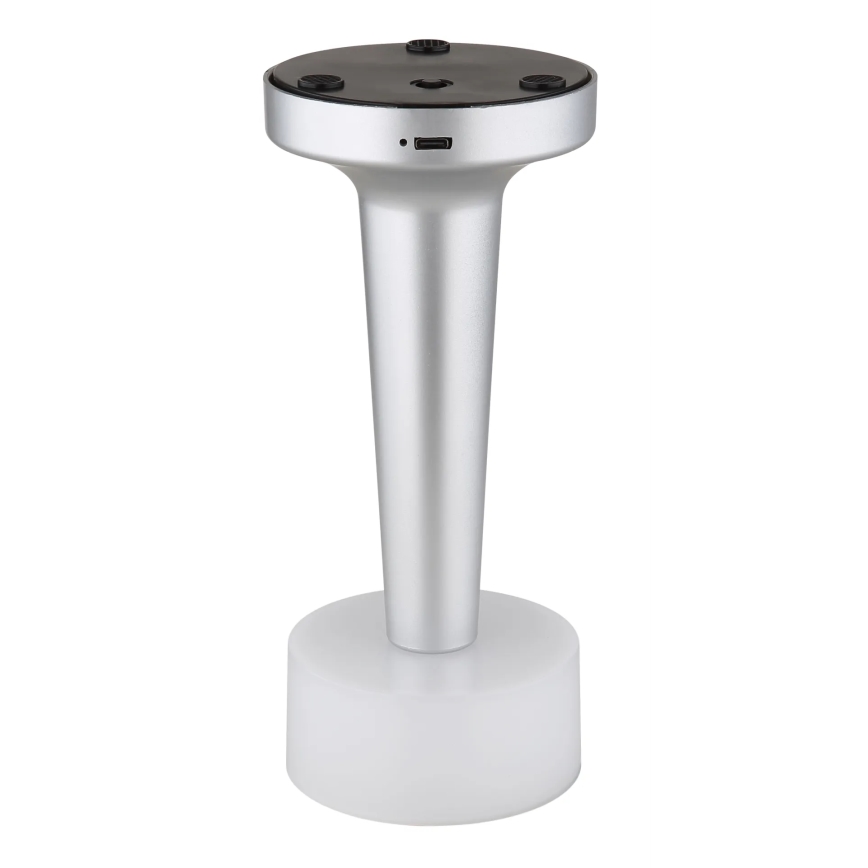 Globo - Candeeiro de mesa tátil LED com regulação LED/1W/3,7V 2700K/4000K/6500K 800 mAh USB cromado mate