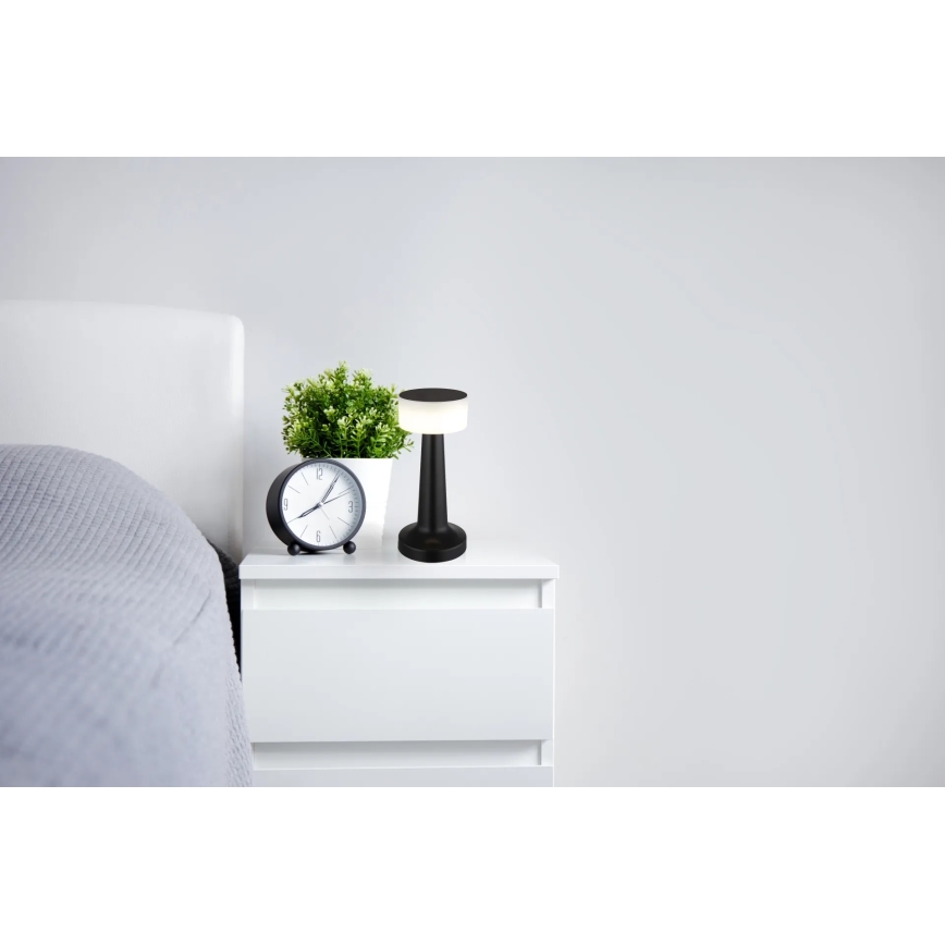 Globo - Candeeiro de mesa táctil LED com regulação LED/1W/3,7V 2700K/4000K/6500K 800 mAh USB preto