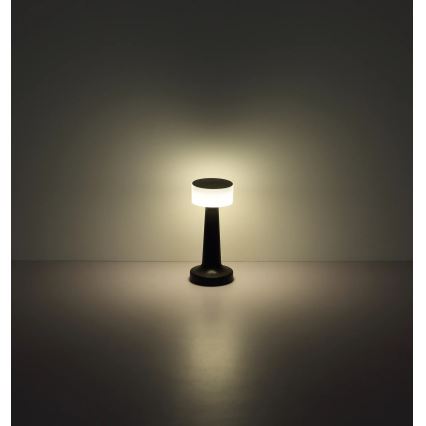 Globo - Candeeiro de mesa táctil LED com regulação LED/1W/3,7V 2700K/4000K/6500K 800 mAh USB preto