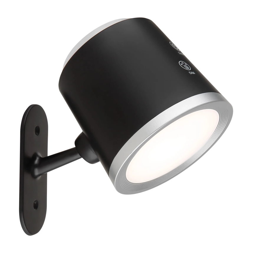 Globo - Candeeiro de mesa táctil LED com regulação 4em1 LED/6W/3,7V 3000K/4000K/6500K 1500 mAh USB preto