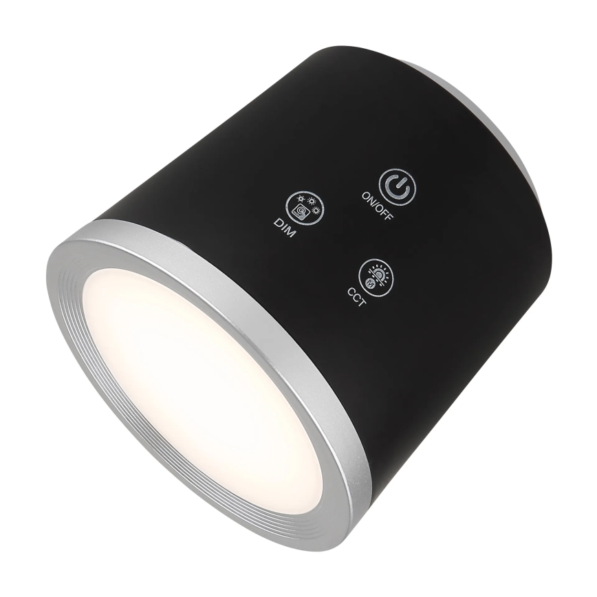 Globo - Candeeiro de mesa táctil LED com regulação 4em1 LED/6W/3,7V 3000K/4000K/6500K 1500 mAh USB preto