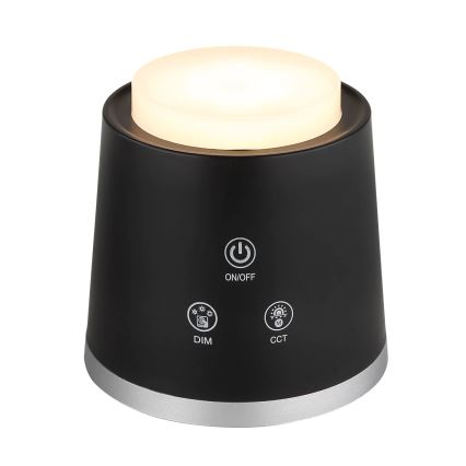 Globo - Candeeiro de mesa táctil LED com regulação 4em1 LED/6W/3,7V 3000K/4000K/6500K 1500 mAh USB preto