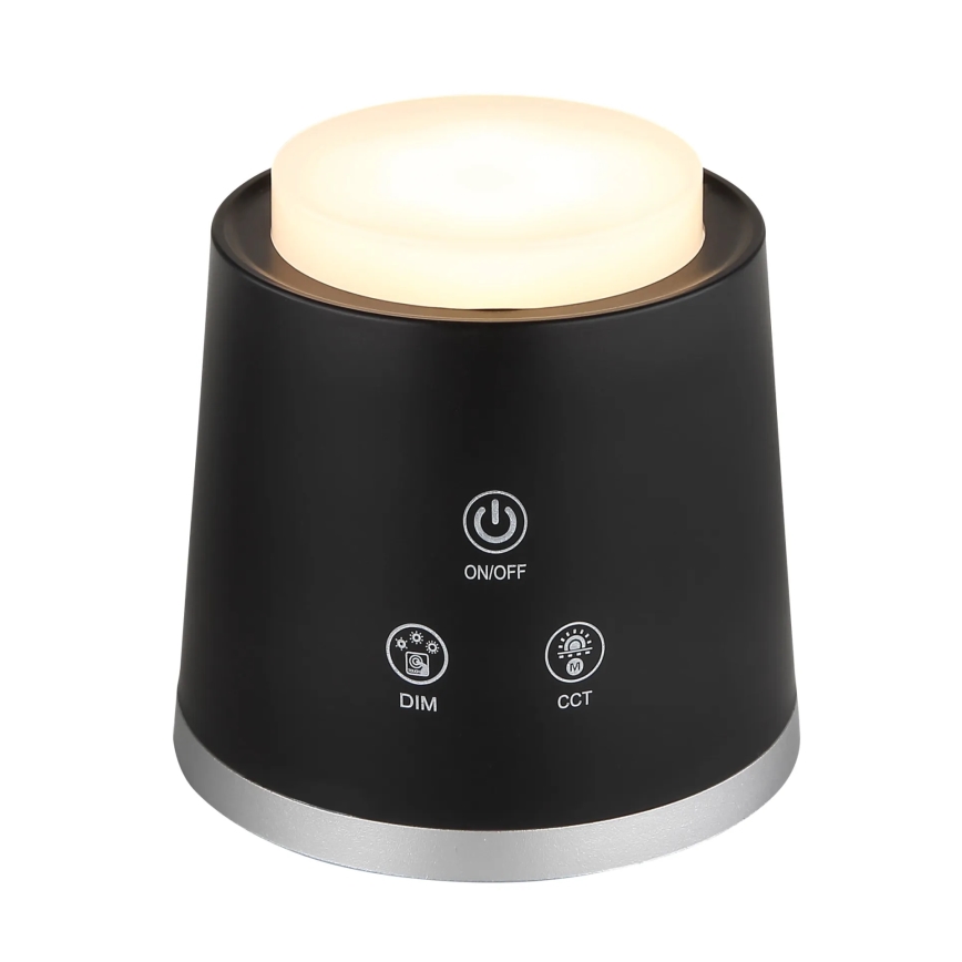 Globo - Candeeiro de mesa táctil LED com regulação 4em1 LED/6W/3,7V 3000K/4000K/6500K 1500 mAh USB preto