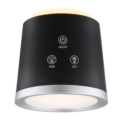 Globo - Candeeiro de mesa táctil LED com regulação 4em1 LED/6W/3,7V 3000K/4000K/6500K 1500 mAh USB preto
