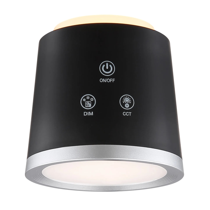 Globo - Candeeiro de mesa táctil LED com regulação 4em1 LED/6W/3,7V 3000K/4000K/6500K 1500 mAh USB preto
