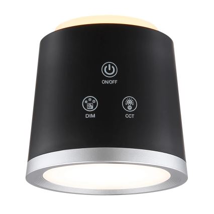 Globo - Candeeiro de mesa táctil LED com regulação 4em1 LED/6W/3,7V 3000K/4000K/6500K 1500 mAh USB preto