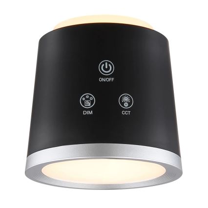 Globo - Candeeiro de mesa táctil LED com regulação 4em1 LED/6W/3,7V 3000K/4000K/6500K 1500 mAh USB preto