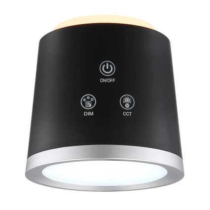 Globo - Candeeiro de mesa táctil LED com regulação 4em1 LED/6W/3,7V 3000K/4000K/6500K 1500 mAh USB preto