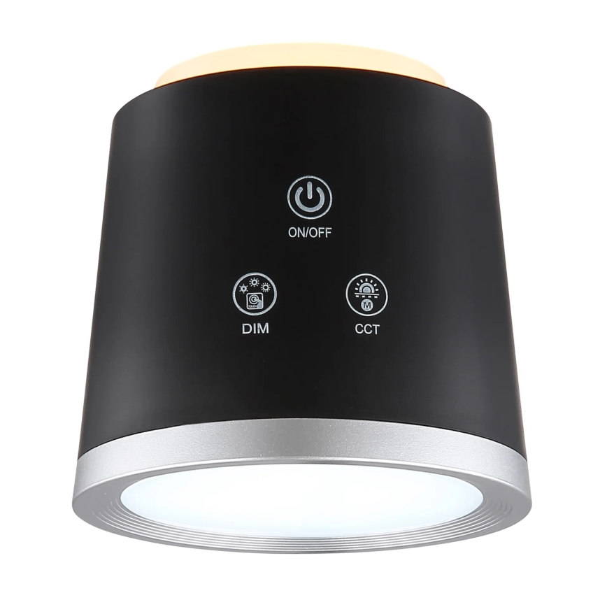 Globo - Candeeiro de mesa táctil LED com regulação 4em1 LED/6W/3,7V 3000K/4000K/6500K 1500 mAh USB preto