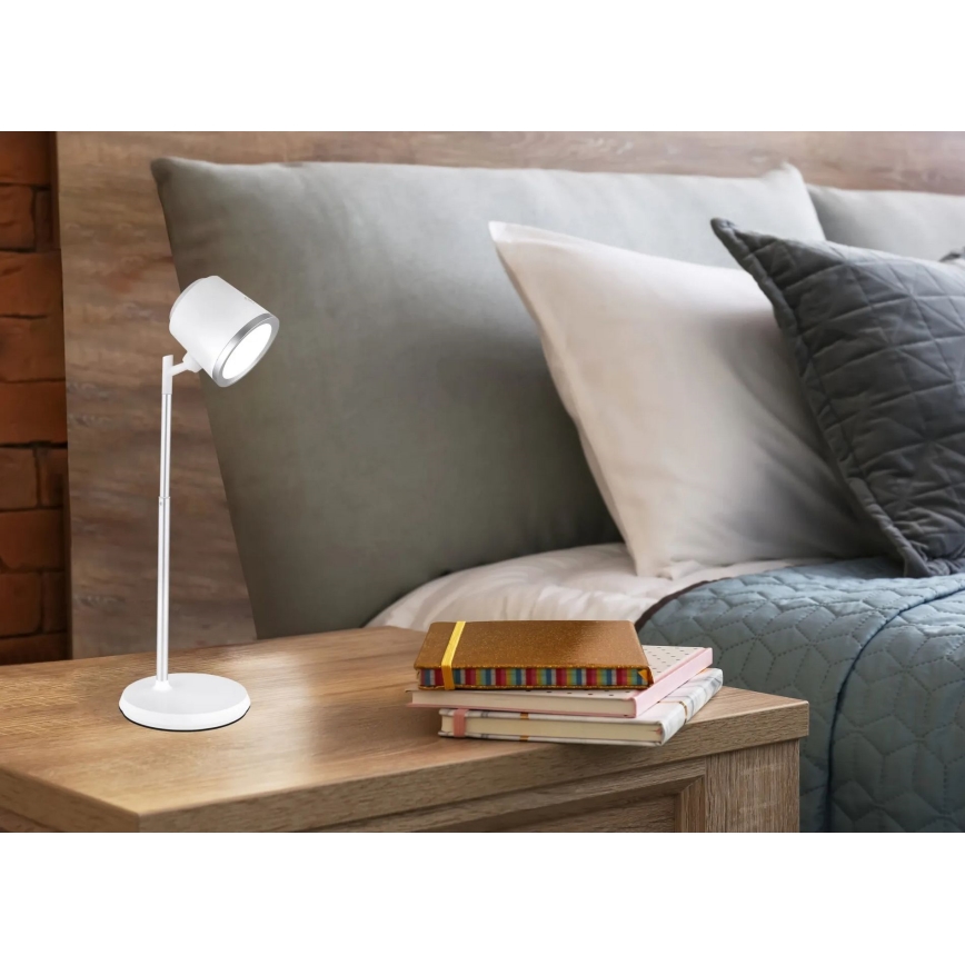 Globo - Candeeiro de mesa táctil LED com regulação 4em1 LED/6W/3,7V 3000K/4000K/6500K 1500 mAh USB branco
