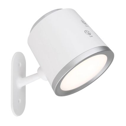Globo - Candeeiro de mesa táctil LED com regulação 4em1 LED/6W/3,7V 3000K/4000K/6500K 1500 mAh USB branco