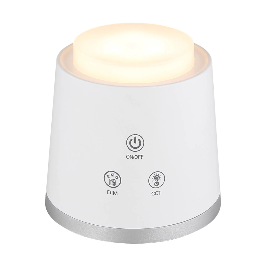 Globo - Candeeiro de mesa táctil LED com regulação 4em1 LED/6W/3,7V 3000K/4000K/6500K 1500 mAh USB branco