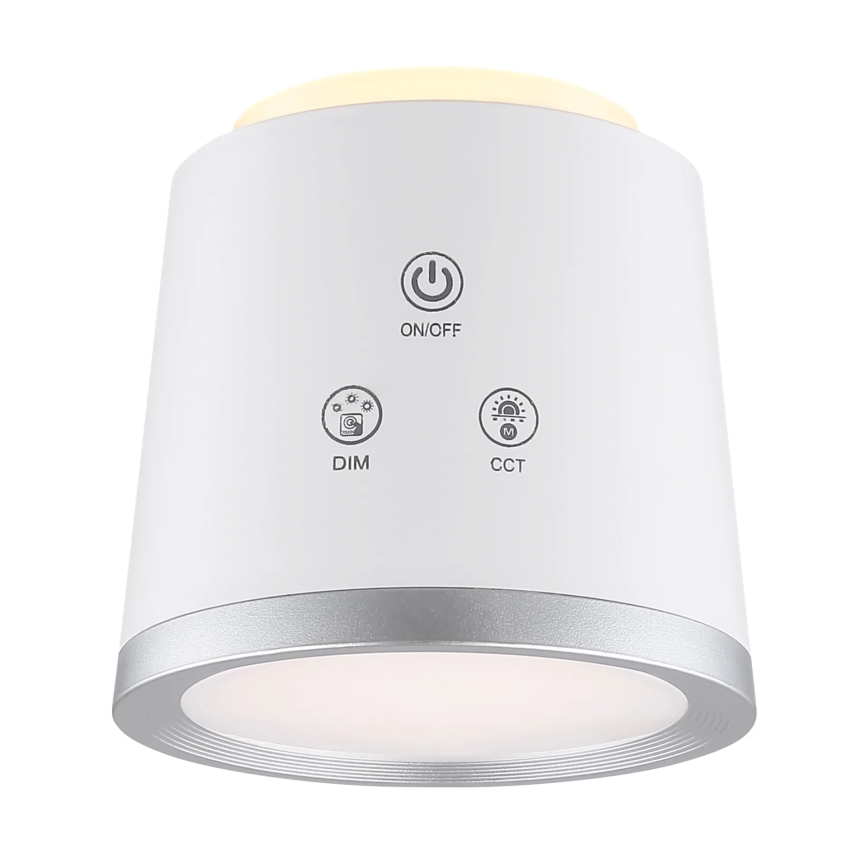 Globo - Candeeiro de mesa táctil LED com regulação 4em1 LED/6W/3,7V 3000K/4000K/6500K 1500 mAh USB branco