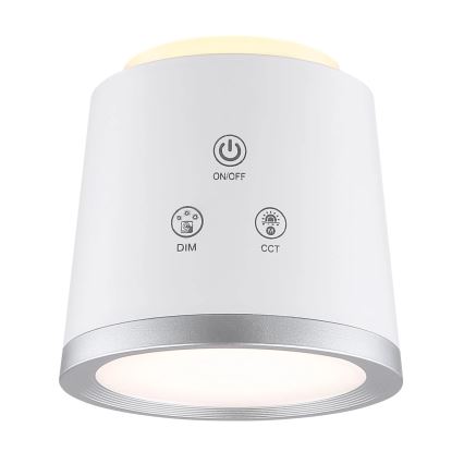 Globo - Candeeiro de mesa táctil LED com regulação 4em1 LED/6W/3,7V 3000K/4000K/6500K 1500 mAh USB branco