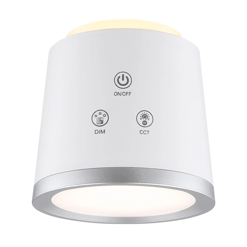 Globo - Candeeiro de mesa táctil LED com regulação 4em1 LED/6W/3,7V 3000K/4000K/6500K 1500 mAh USB branco