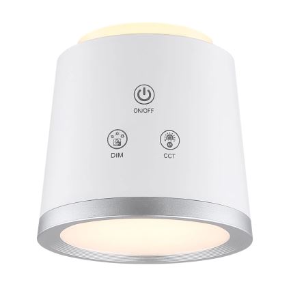 Globo - Candeeiro de mesa táctil LED com regulação 4em1 LED/6W/3,7V 3000K/4000K/6500K 1500 mAh USB branco
