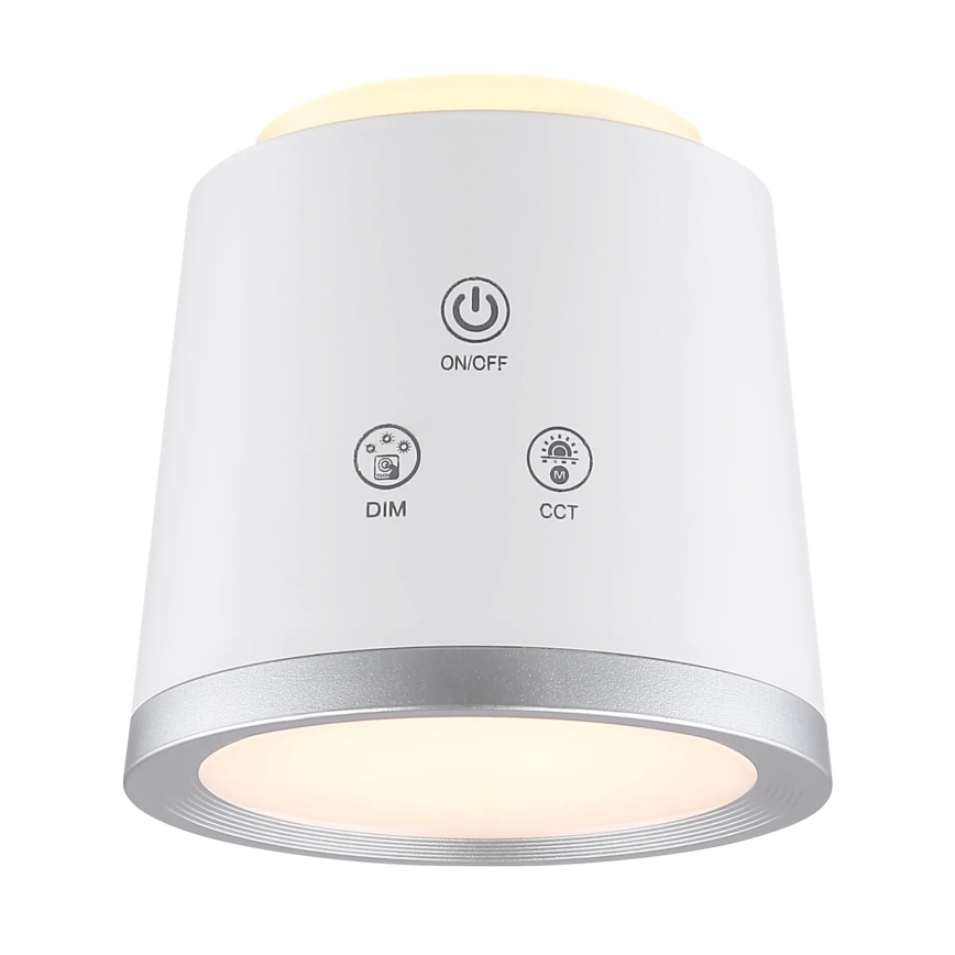 Globo - Candeeiro de mesa táctil LED com regulação 4em1 LED/6W/3,7V 3000K/4000K/6500K 1500 mAh USB branco
