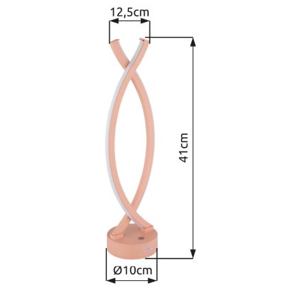 Globo - Candeeiro de mesa táctil LED com regulação LED/1W/3,7V 3000K 1800 mAh USB rosa