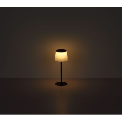 Globo - Candeeiro de mesa para exterior LED tátil e regulável LED/1,8W/5V IP44 1800 mAh preto/branco
