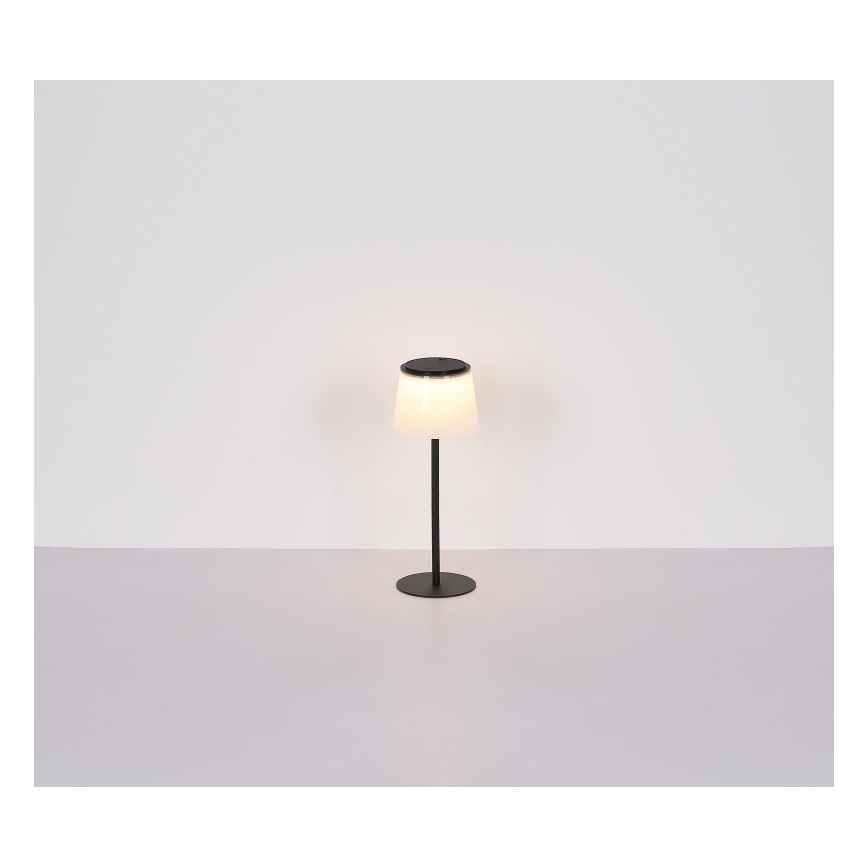 Globo - Candeeiro de mesa para exterior LED tátil e regulável LED/1,8W/5V IP44 1800 mAh preto/branco