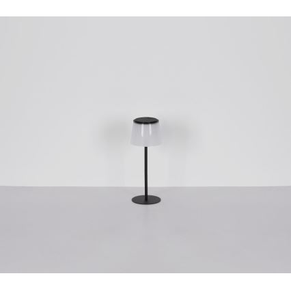 Globo - Candeeiro de mesa para exterior LED tátil e regulável LED/1,8W/5V IP44 1800 mAh preto/branco