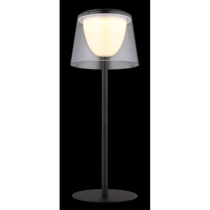 Globo - Candeeiro de mesa para exterior LED tátil e regulável  LED/1,8W/5V IP44 1800 mAh preto/transparente