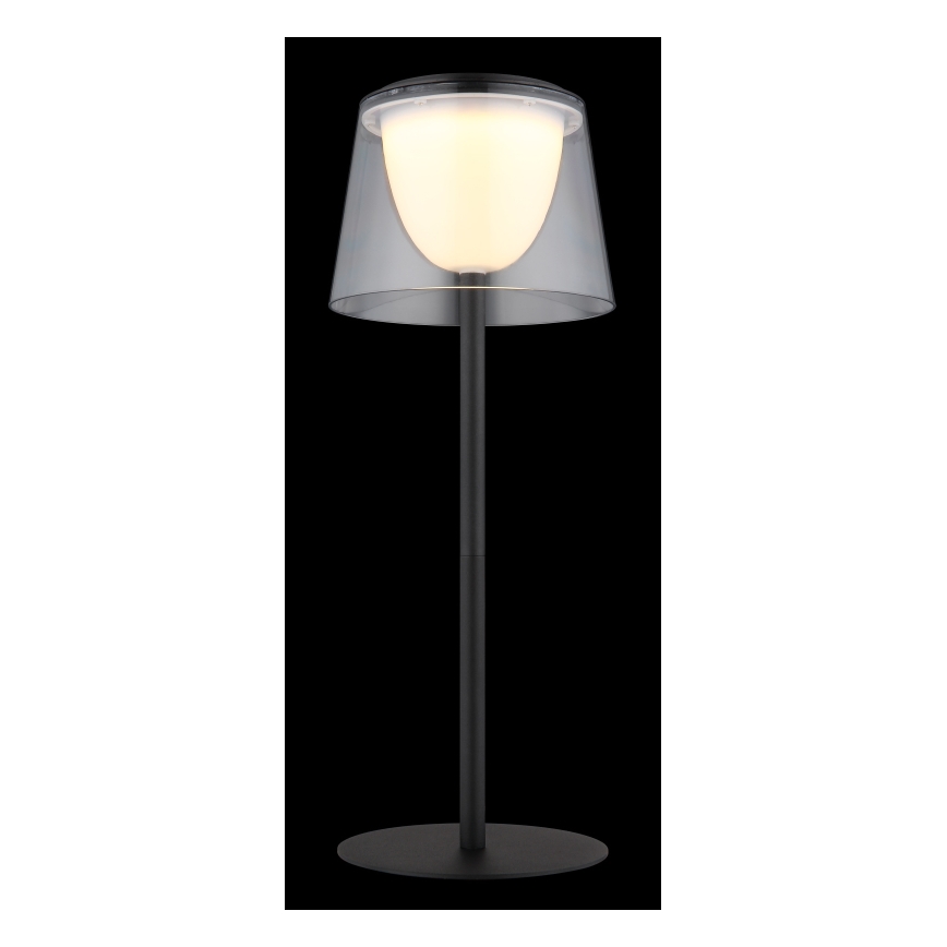 Globo - Candeeiro de mesa para exterior LED tátil e regulável  LED/1,8W/5V IP44 1800 mAh preto/transparente