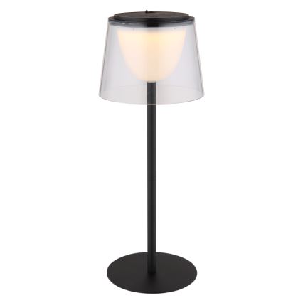 Globo - Candeeiro de mesa para exterior LED tátil e regulável  LED/1,8W/5V IP44 1800 mAh preto/transparente