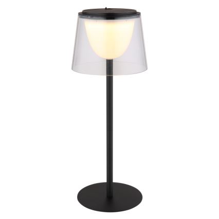 Globo - Candeeiro de mesa para exterior LED tátil e regulável  LED/1,8W/5V IP44 1800 mAh preto/transparente