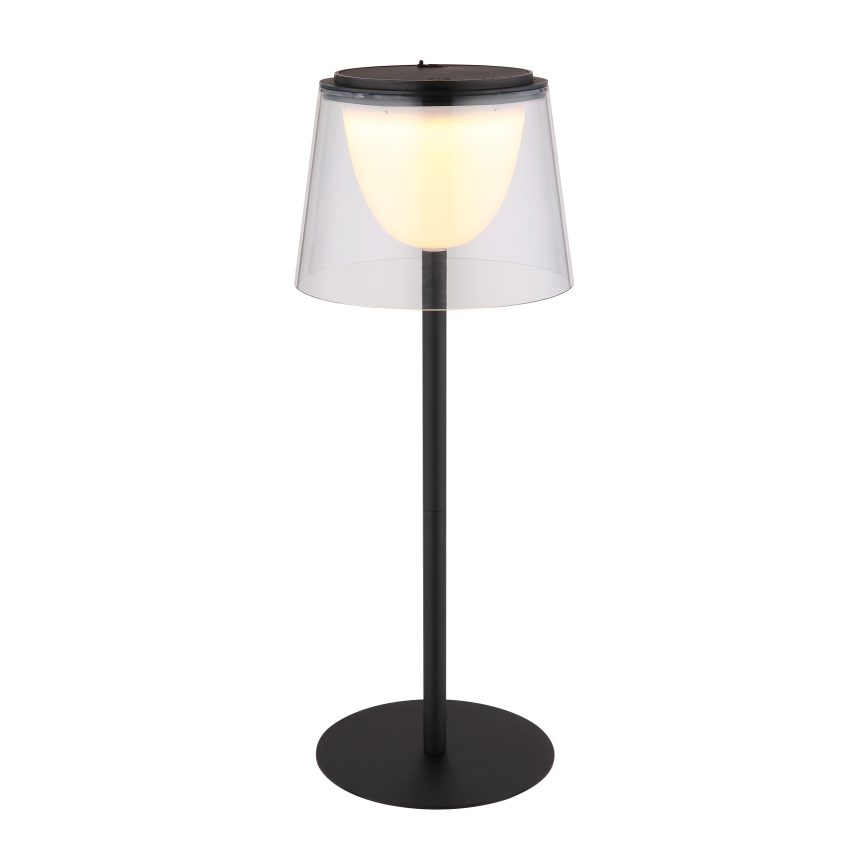 Globo - Candeeiro de mesa para exterior LED tátil e regulável  LED/1,8W/5V IP44 1800 mAh preto/transparente