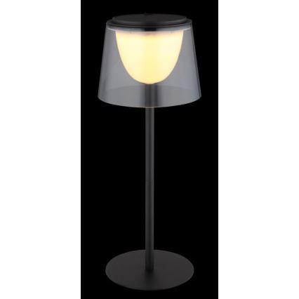 Globo - Candeeiro de mesa para exterior LED tátil e regulável  LED/1,8W/5V IP44 1800 mAh preto/fumado
