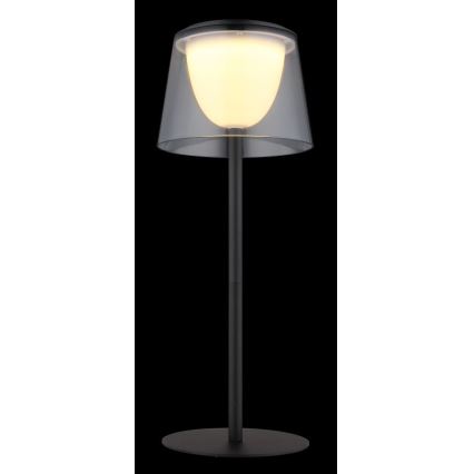Globo - Candeeiro de mesa para exterior LED tátil e regulável  LED/1,8W/5V IP44 1800 mAh preto/fumado