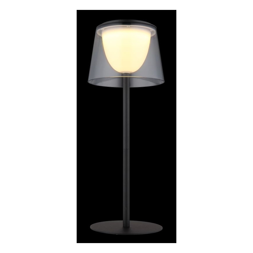 Globo - Candeeiro de mesa para exterior LED tátil e regulável  LED/1,8W/5V IP44 1800 mAh preto/fumado