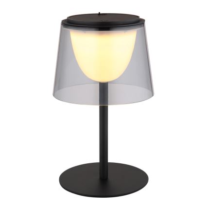 Globo - Candeeiro de mesa para exterior LED tátil e regulável  LED/1,8W/5V IP44 1800 mAh preto/fumado