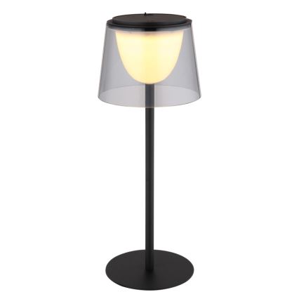 Globo - Lâmpada de mesa exterior tátil LED regulável LED/1,8W/5V IP44 1800 mAh preta/fumê