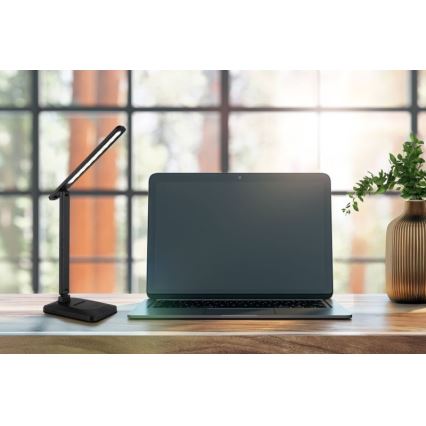 Globo - Candeeiro de mesa táctil LED com regulação LED/3W/5V 2800/4000/6500K 1800 mAh preto