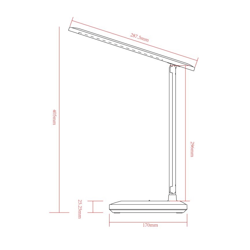 Globo - Candeeiro de mesa táctil LED com regulação LED/3W/5V 2800/4000/6500K 1800 mAh preto